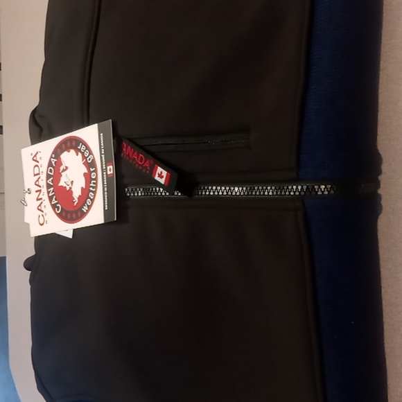 Canada Weather Gear | Heather Midnight & Black Hooded Zip-Up Fleece Jacket NWT M - Picture 2 of 7